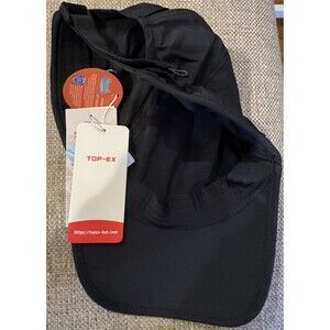 New Womens Top-Ex Black Golf Ponytail Baseball Cap Hat S/M